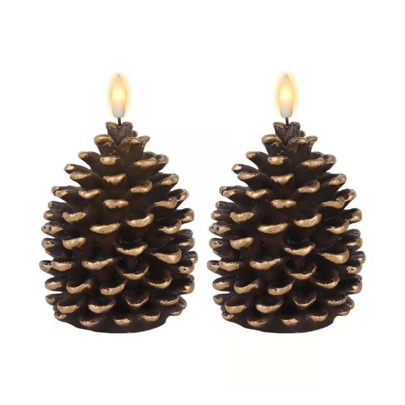 ⛄ Light Up Your Holidays – Flameless Pinecone Candles for Cozy Vibes