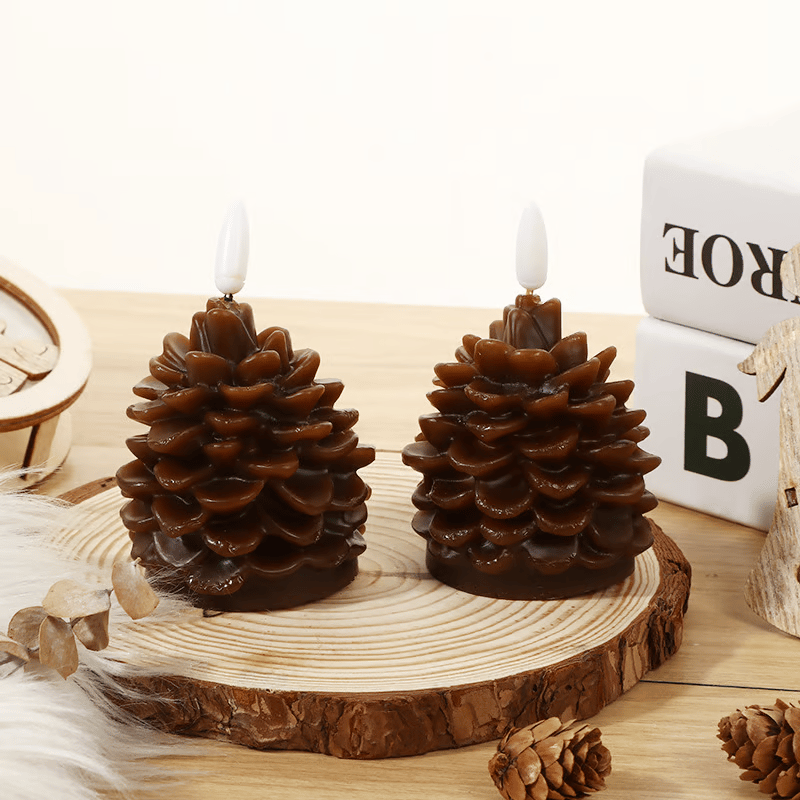 ⛄ Light Up Your Holidays – Flameless Pinecone Candles for Cozy Vibes