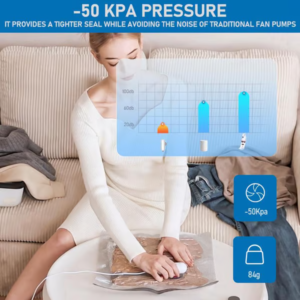 📦 50% DE RÉDUCTION ! 🔥 6 Sacs de Compression Sous Vide USB - Économisez 80% d'Espace, Imperméables et Réutilisables pour Voyage/Rangement ✈️🧳