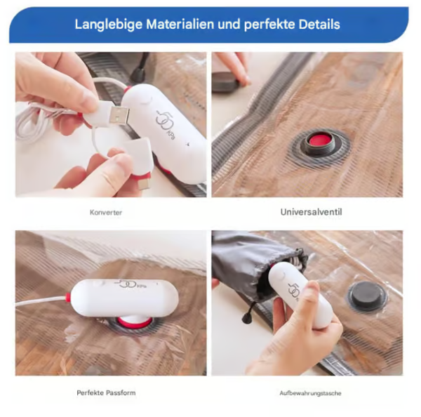📦 50% DE RÉDUCTION ! 🔥 6 Sacs de Compression Sous Vide USB - Économisez 80% d'Espace, Imperméables et Réutilisables pour Voyage/Rangement ✈️🧳