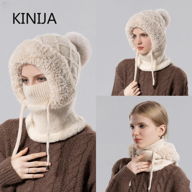 “CozyChic™ 3-in-1 Beanie | For the Chill, Not the Cold”