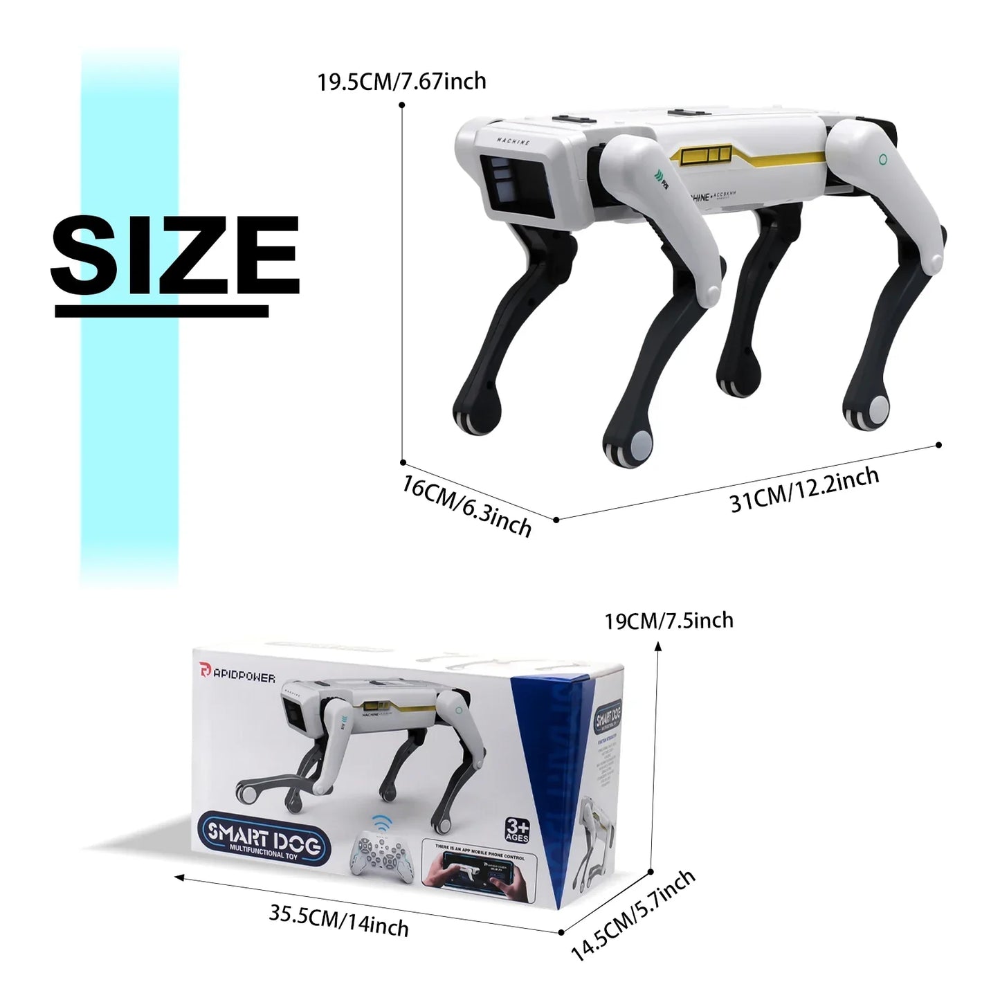 Interactive Robot Dog – Programmable RC Pet for Kids