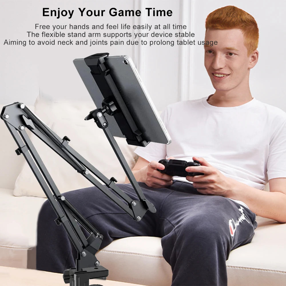 Hands-Free Bed Phone Mount – Adjustable Arm for Perfect Viewing!