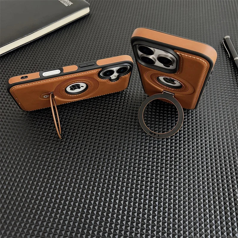 Luxe Guard: Shockproof Magnetic Stand Phone Case