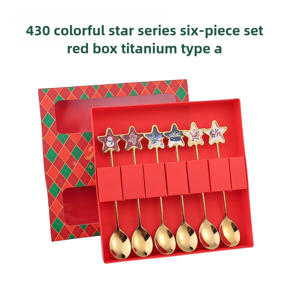 🎄✨ Christmas Holiday Spoon &amp; Fork Gift Set – Limited Edition ✨🎁