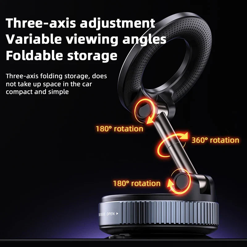 "Magnetic Phone Holder K007 - 3-Axis Rotation, Convenient & Versatile!"