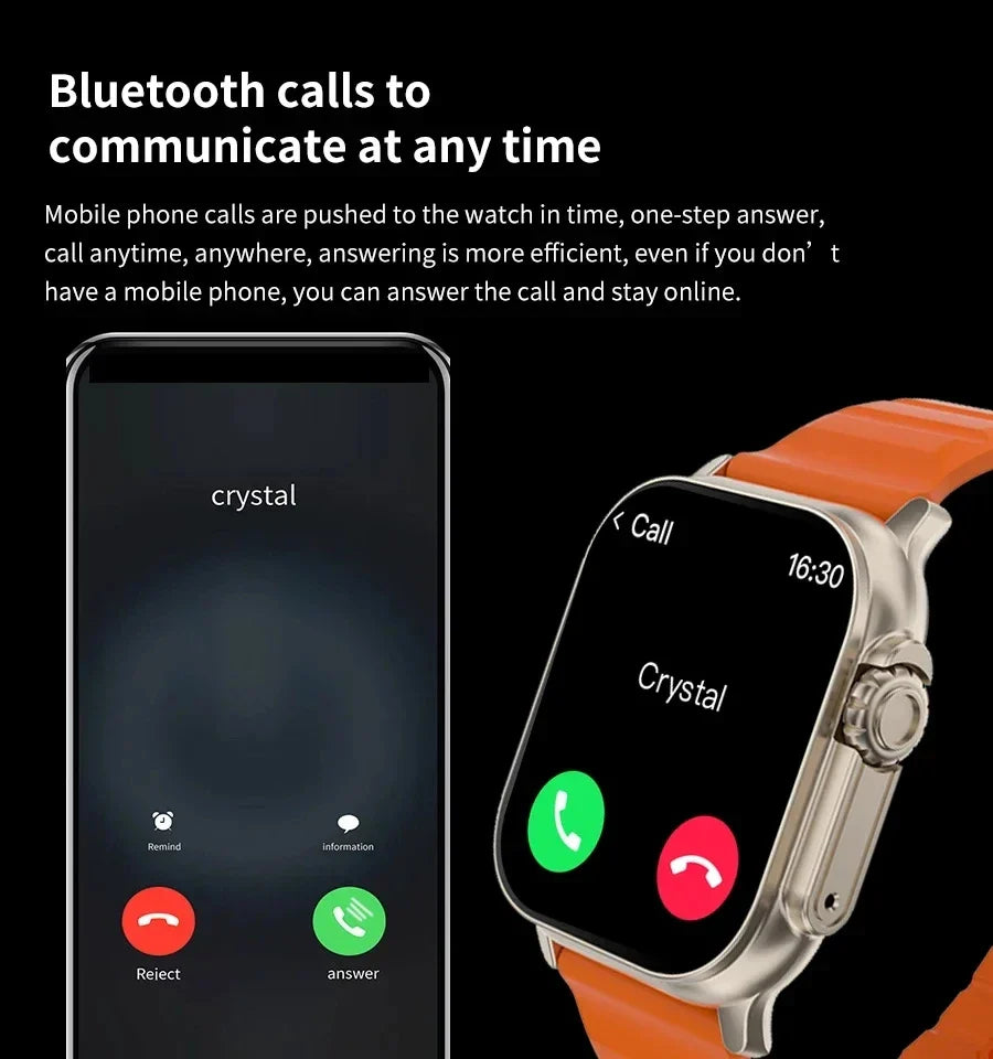T900 Ultra 2 Smartwatch 49mm – Bluetooth Calls, NFC & Wireless Charging