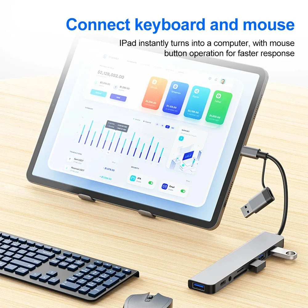 PowerLink Pro – 8-in-2 USB + Type-C Hub Station