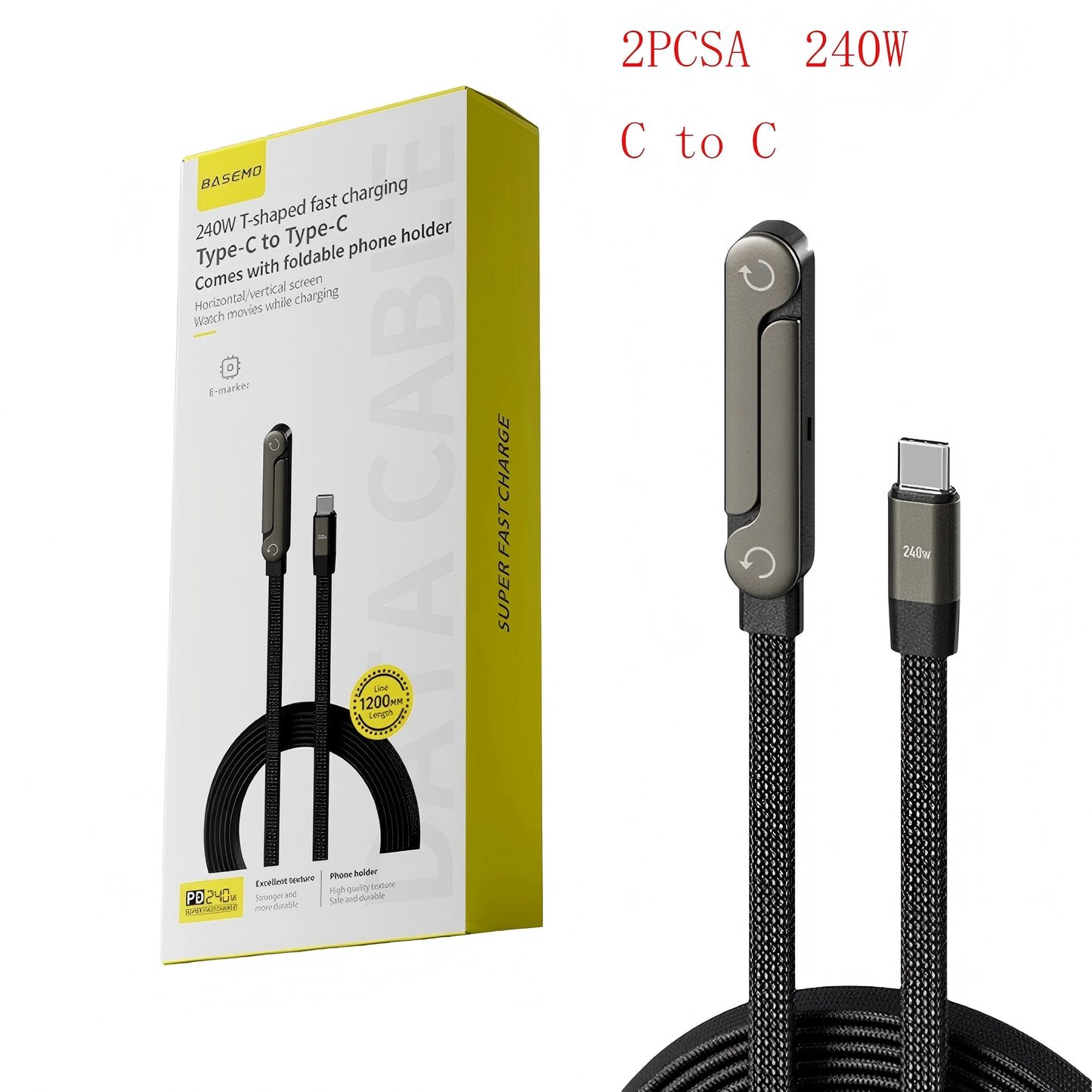 PowerProp™ 240W Stand Cable ⚡📱 Charge Fast. Stand Smart.