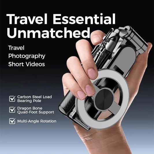 MagniSnap™ 4-in-1 Selfie Stick – Rotate, Snap, Shine