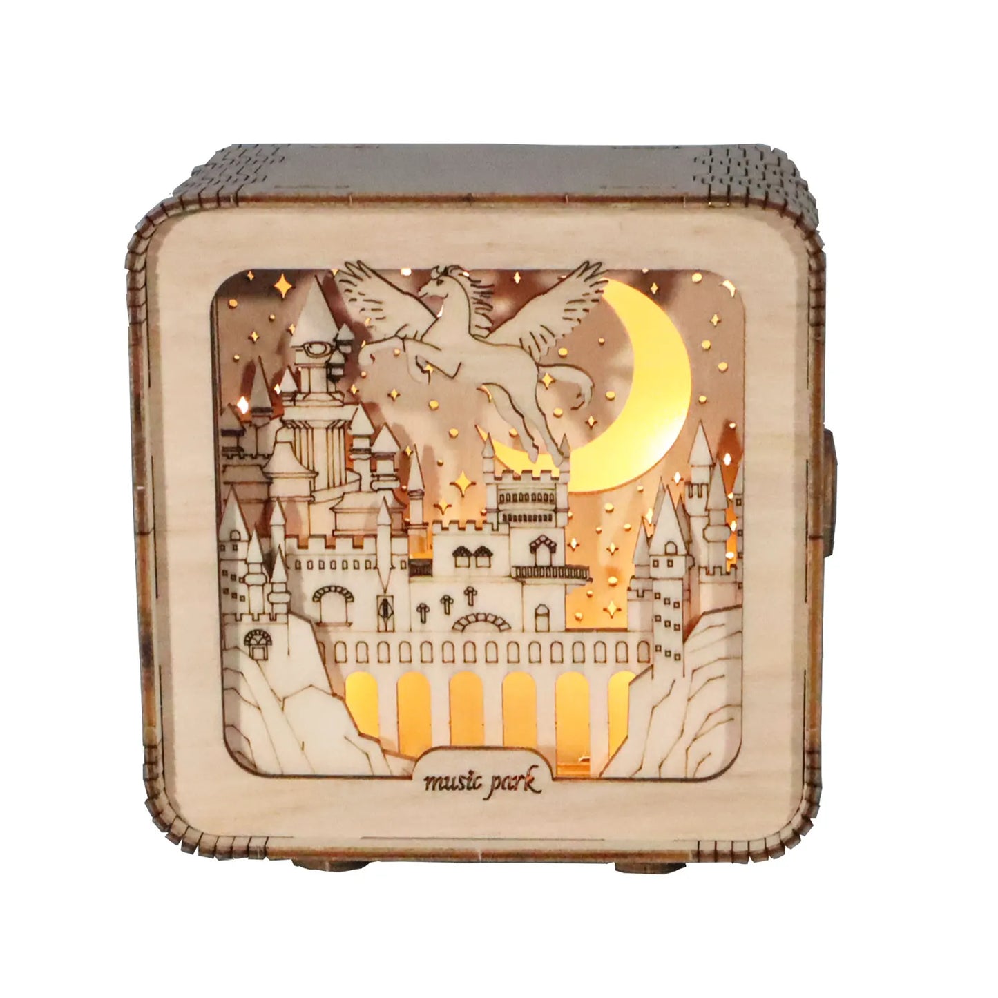 Cozy Christmas Glow: 3D Wooden Puzzle Night Light