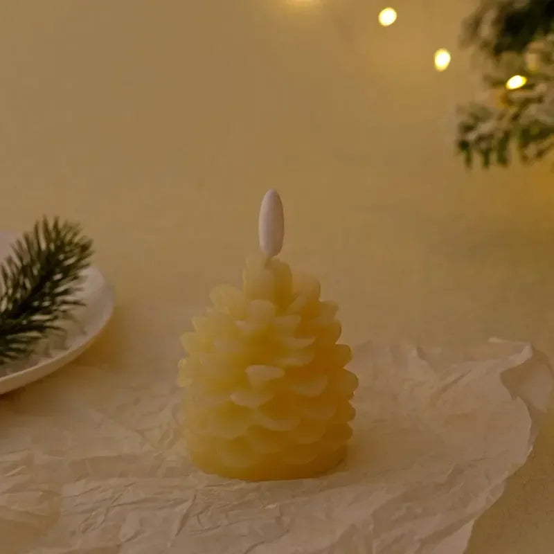 ⛄ Light Up Your Holidays – Flameless Pinecone Candles for Cozy Vibes