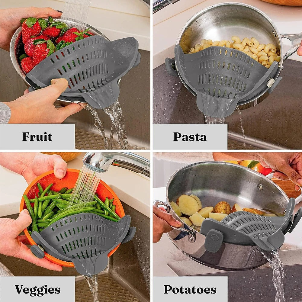 Effortless Silicone Pot Strainer